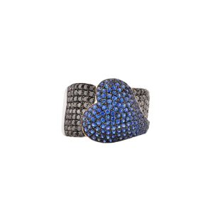 BLUE SAPPHIRE HEART RING