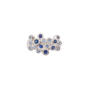 BLUE SAPPHIRE CLUSTER RING