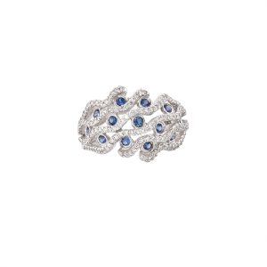 BLUE SAPPHIRE CLUSTER RING