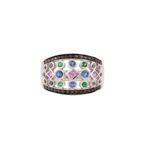 PINK SAPPHIRE CLUSTER RING