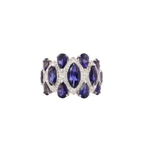 IOLITE CLUSTER RING