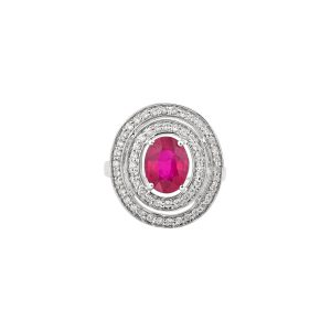GLASS FILLED RUBY CLASSIC RING