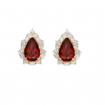 CELESTIAL RED DRAGON RUBELLITE EARRINGS