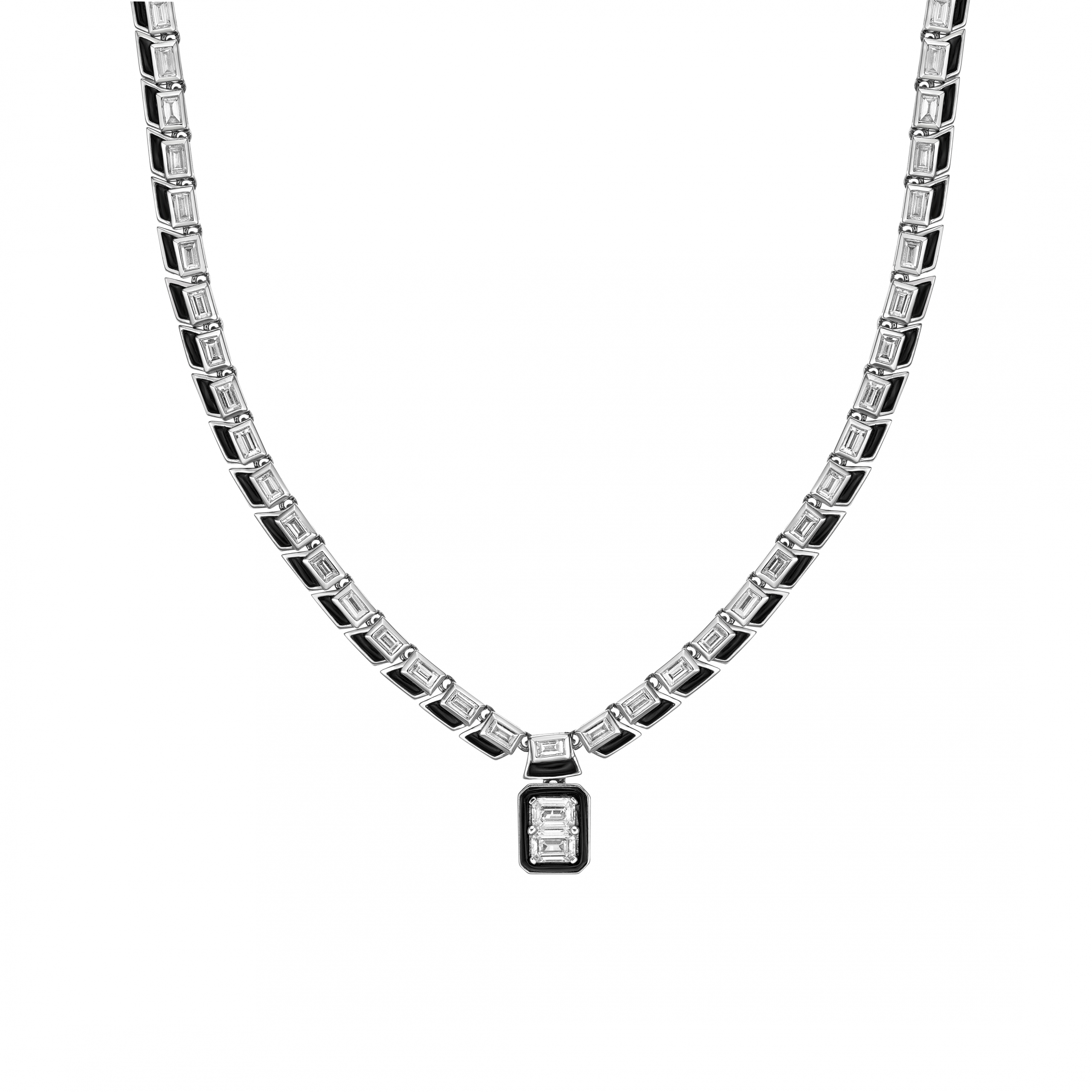 MODERN BLACK ONYX NECKLACE