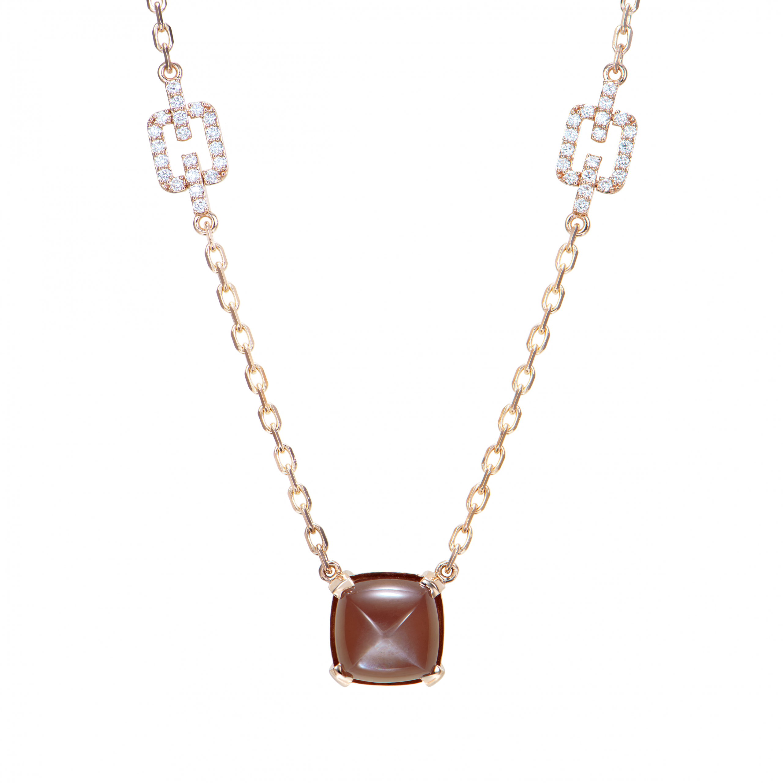 CHOCOLATE MOONSTONE NECKLACE