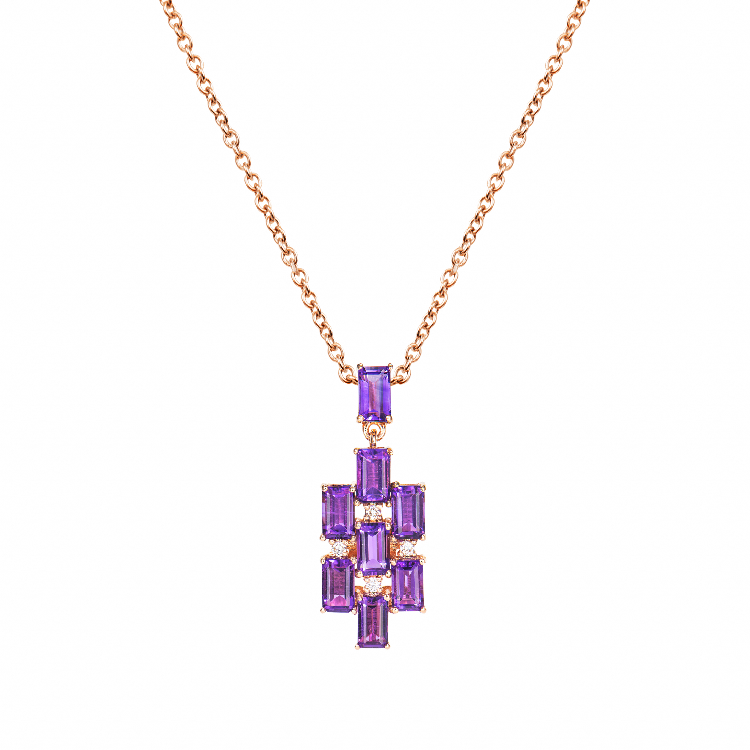 AMETHYST GEOMETRIC PENDANT