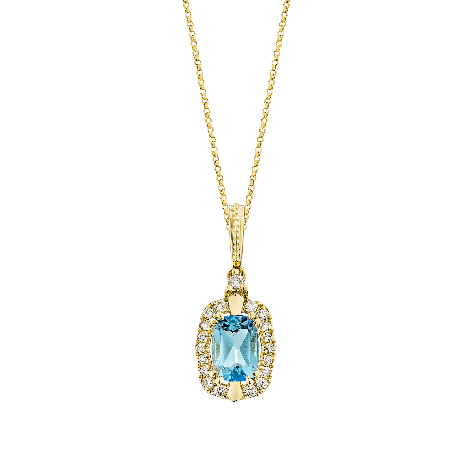 SWISS BLUE TOPAZ CLASSIC PENDANT