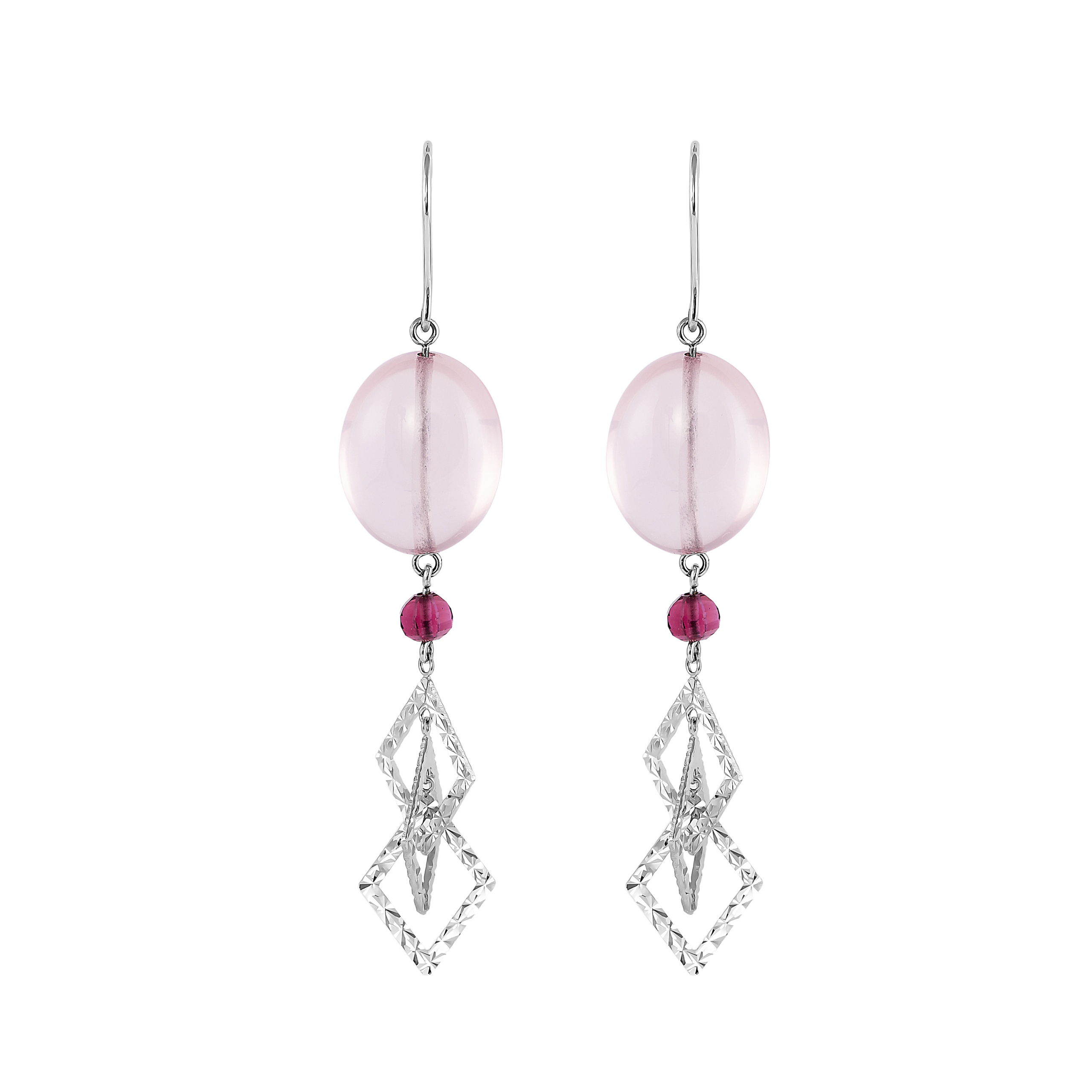 ROSE QUARTZ DANGLE EARRING