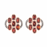 GARNET CLUSTER EARRINGS
