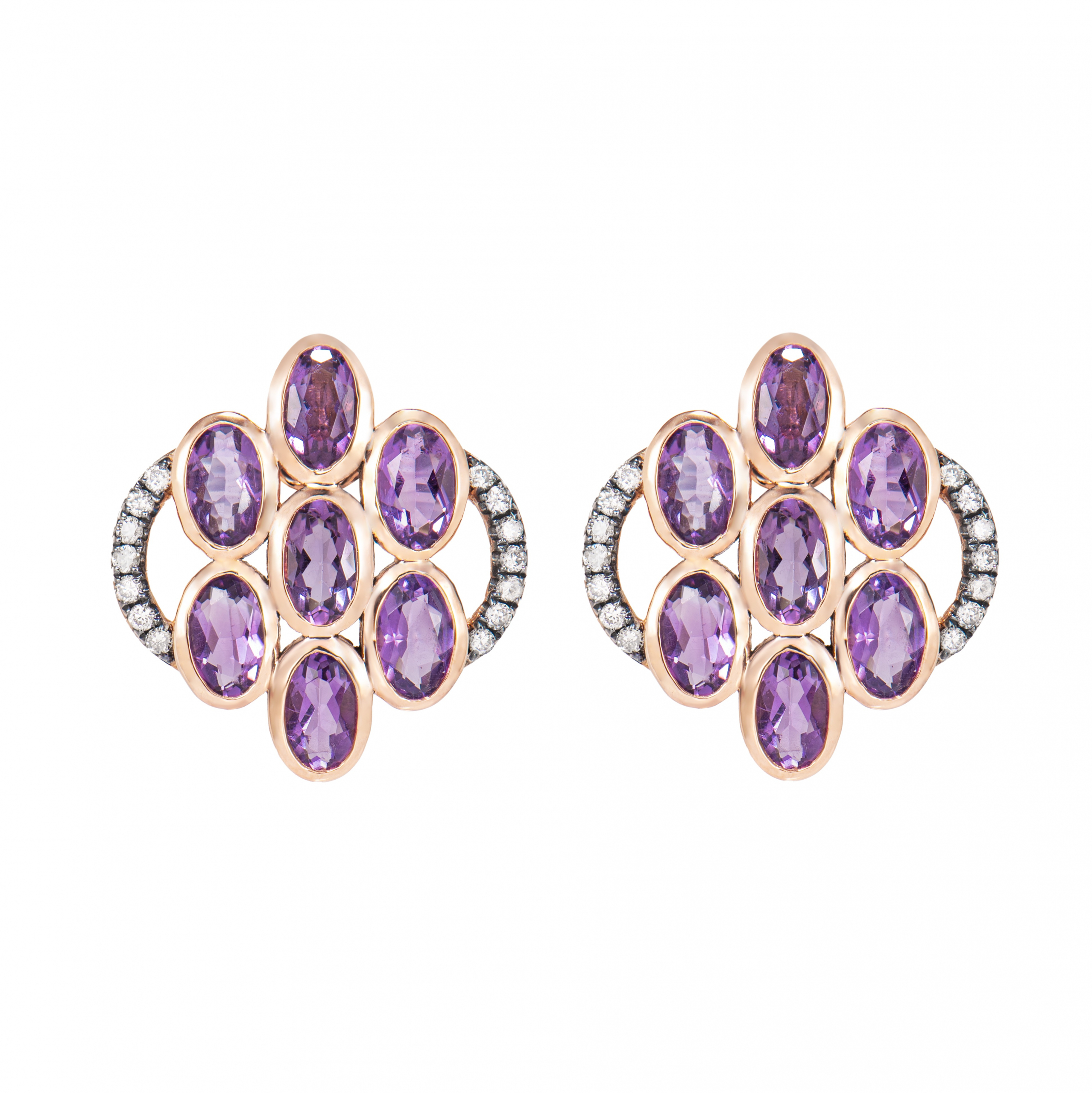 AMETHYST CLUSTER EARRINGS