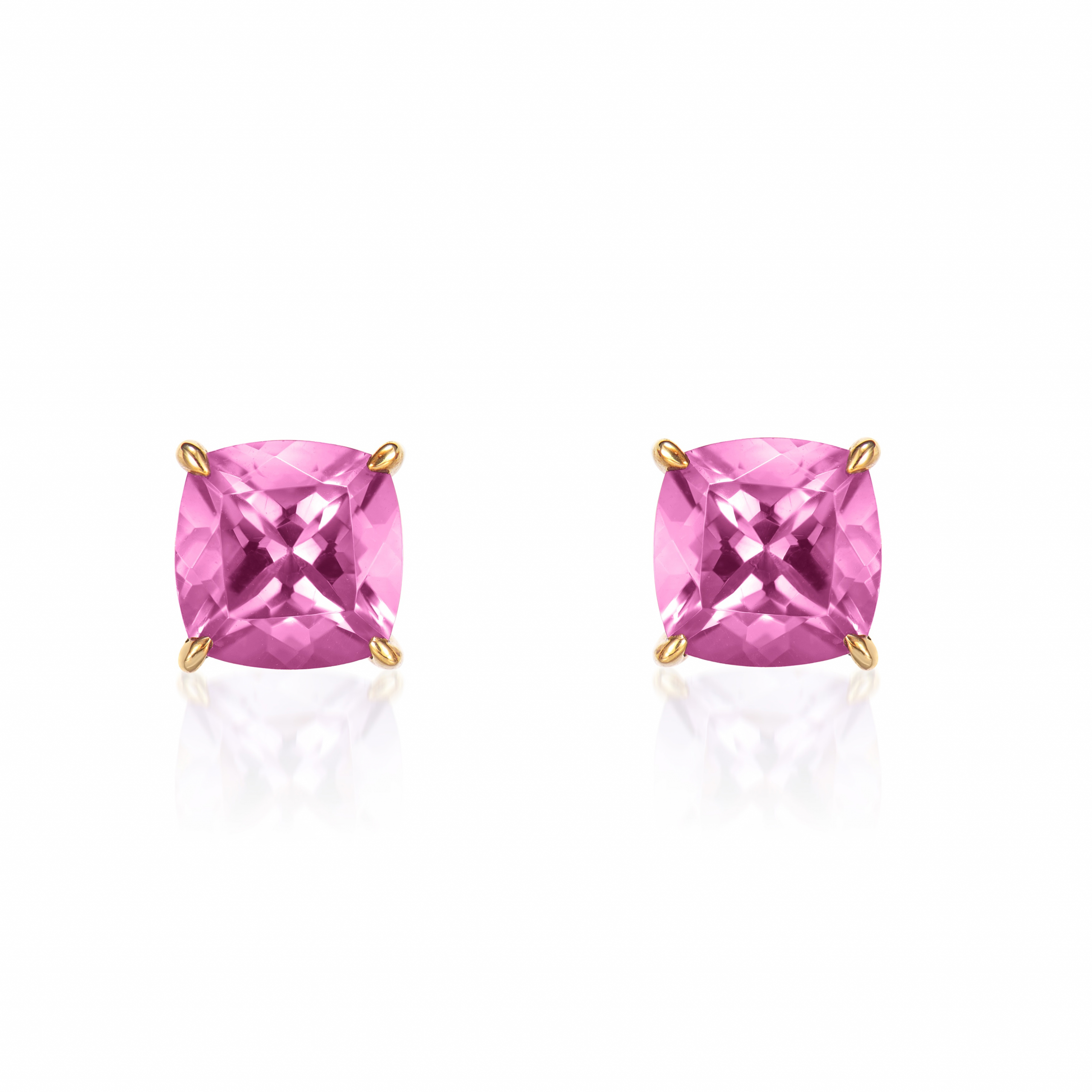 RHODOLITE STUD EARRING