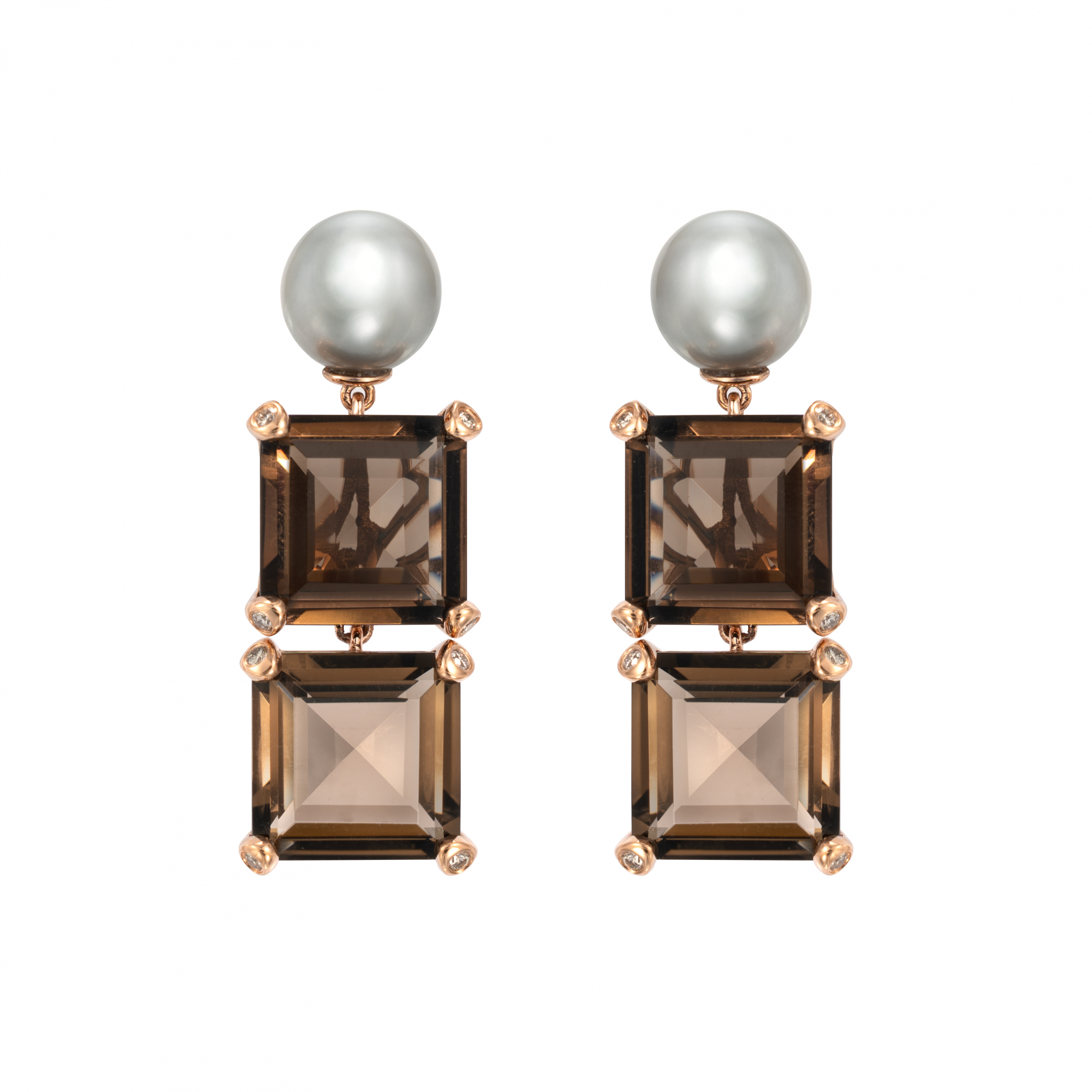 SMOKY QUARTZ DROP EARRING