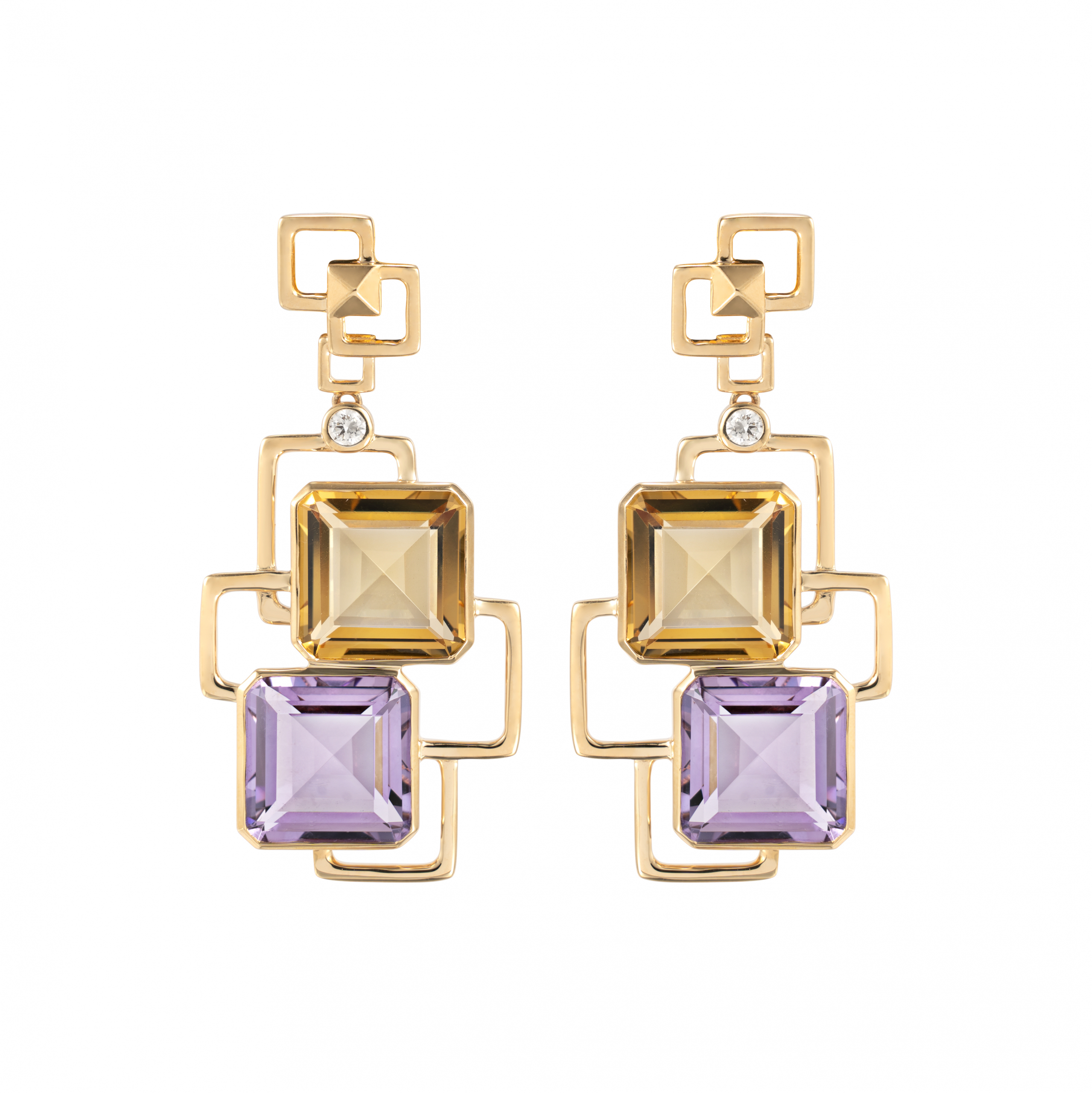 GEOMETRIC DROP EARRING