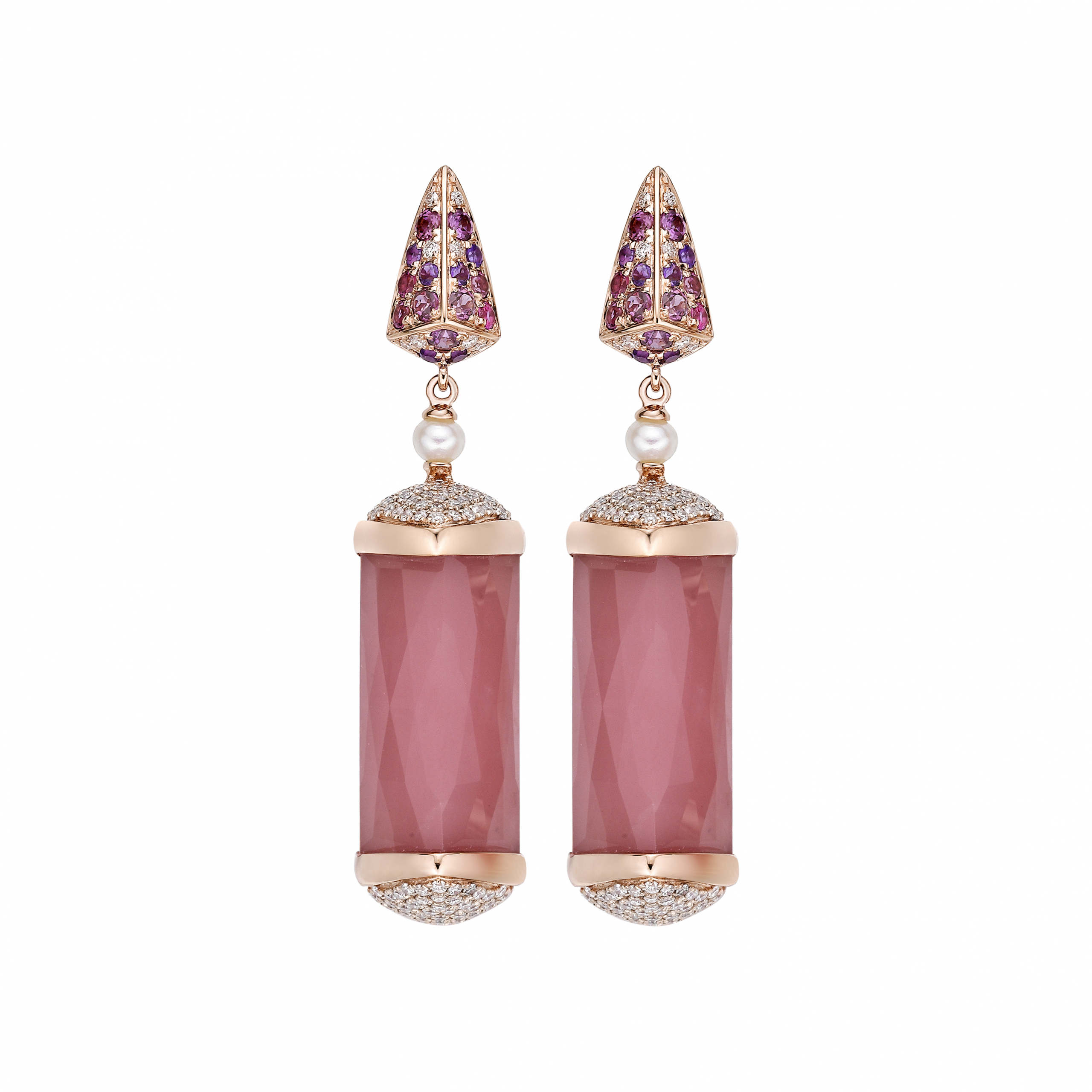 GUAVA QUARTZ DROP EARRING