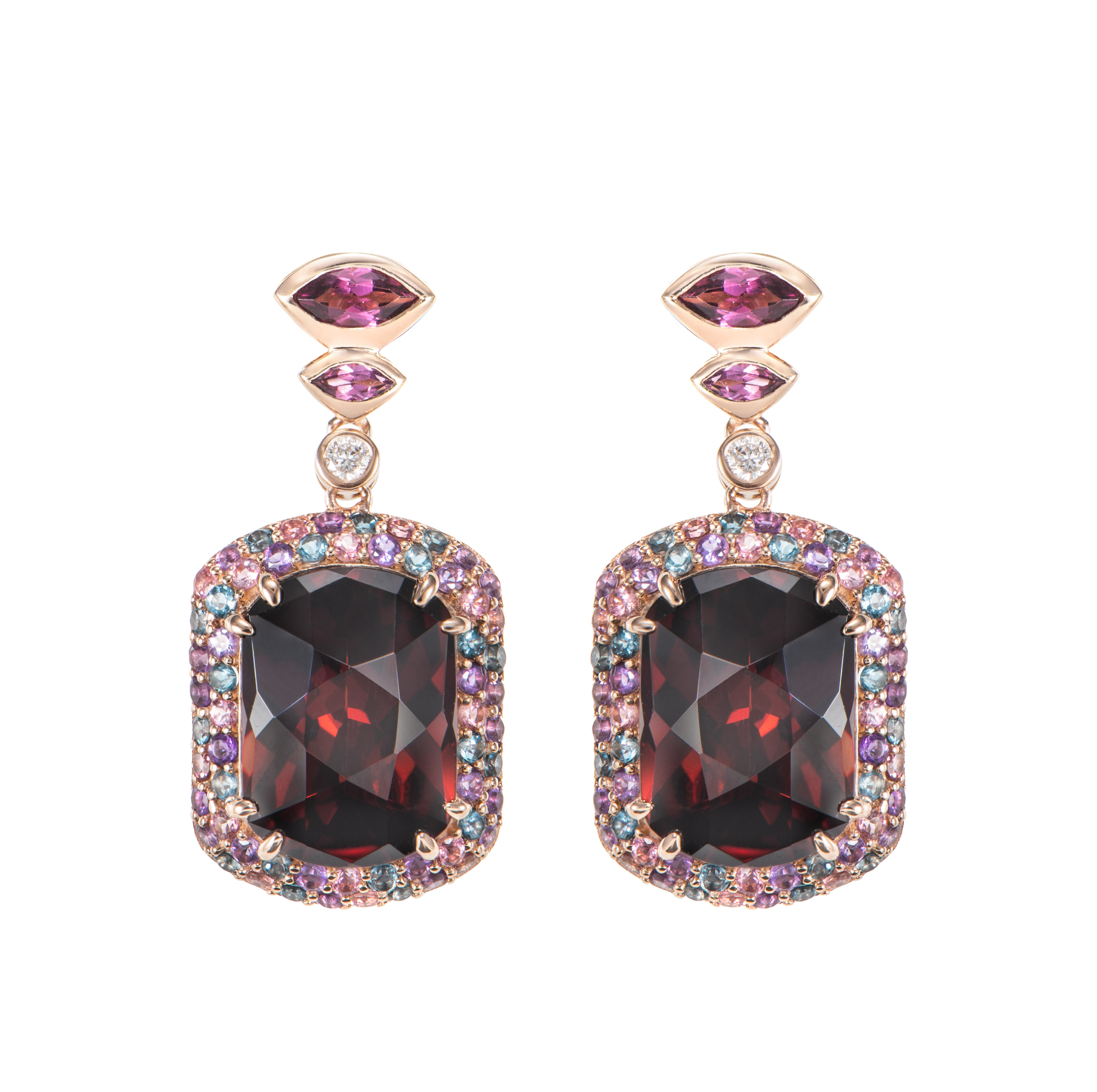 GARNET DROP EARRING