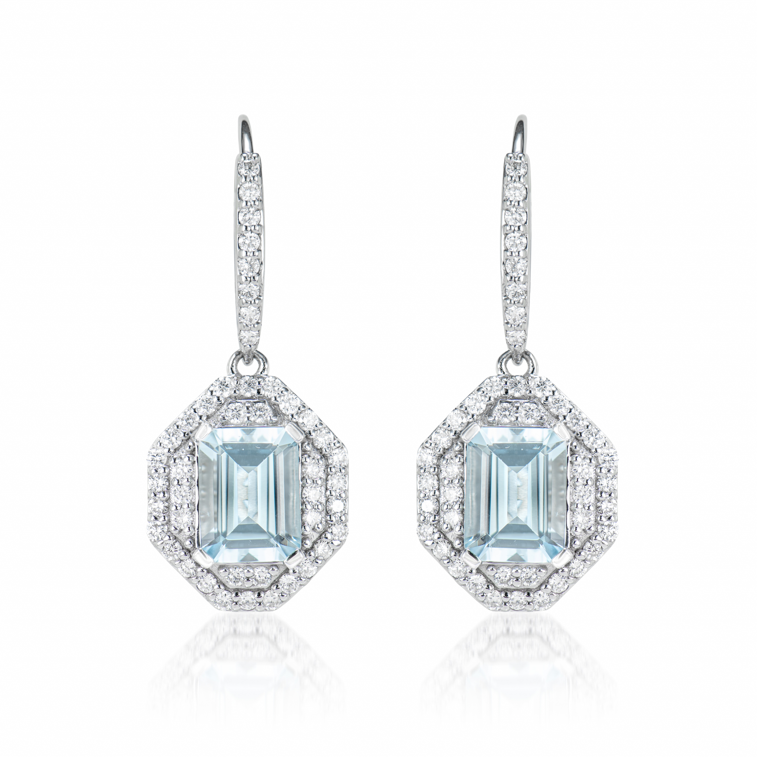 AQUAMARINE DROP EARRING