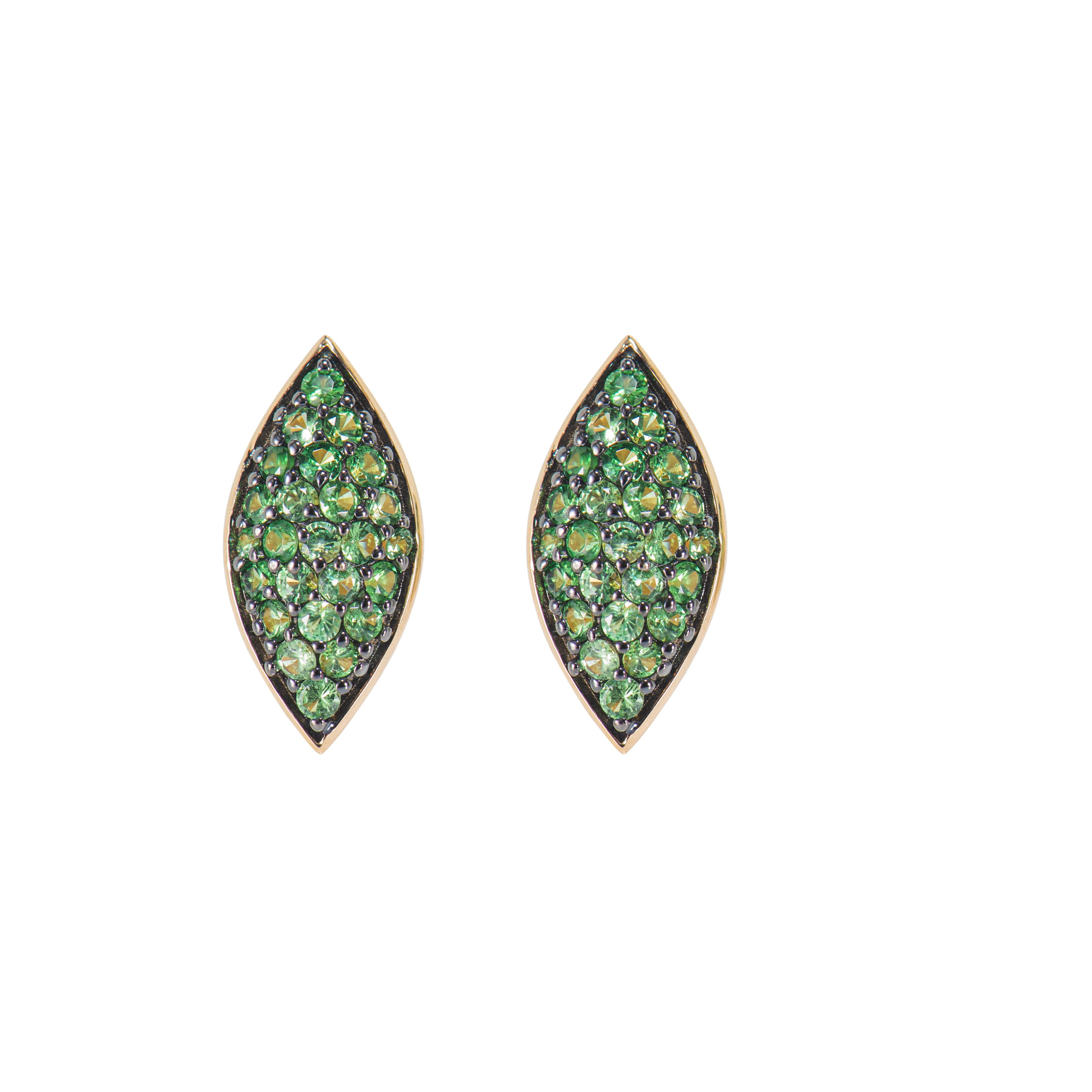 TSAVORITE STUD EARRING