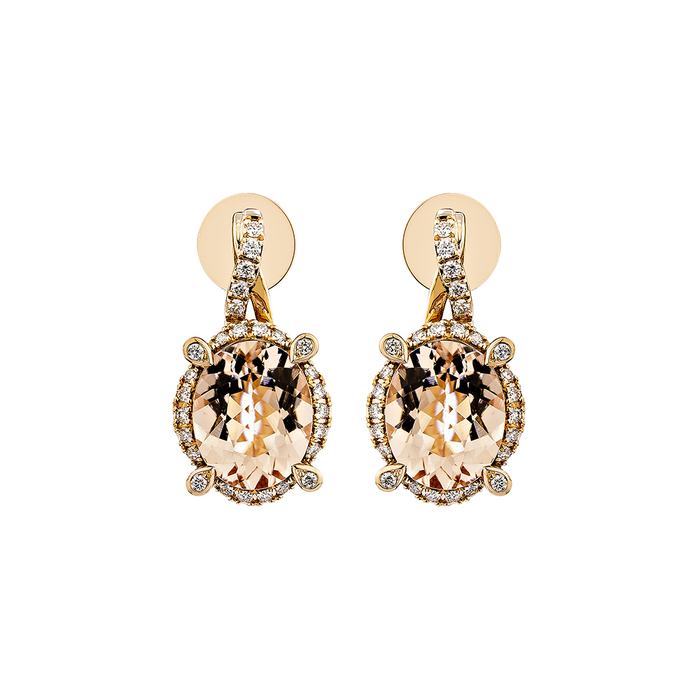 MORGANITE DROP EARRING