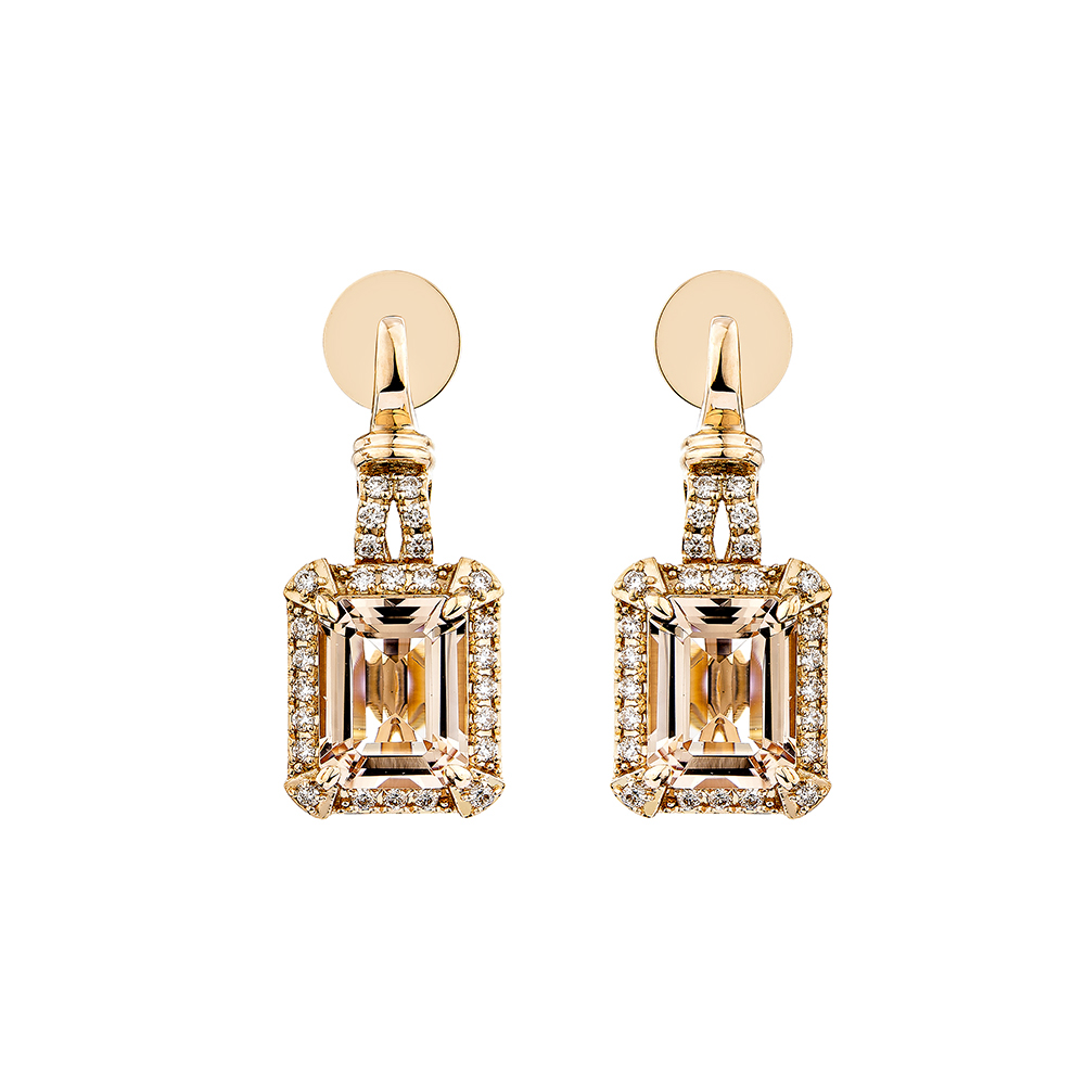 MORGANITE DROP EARRING