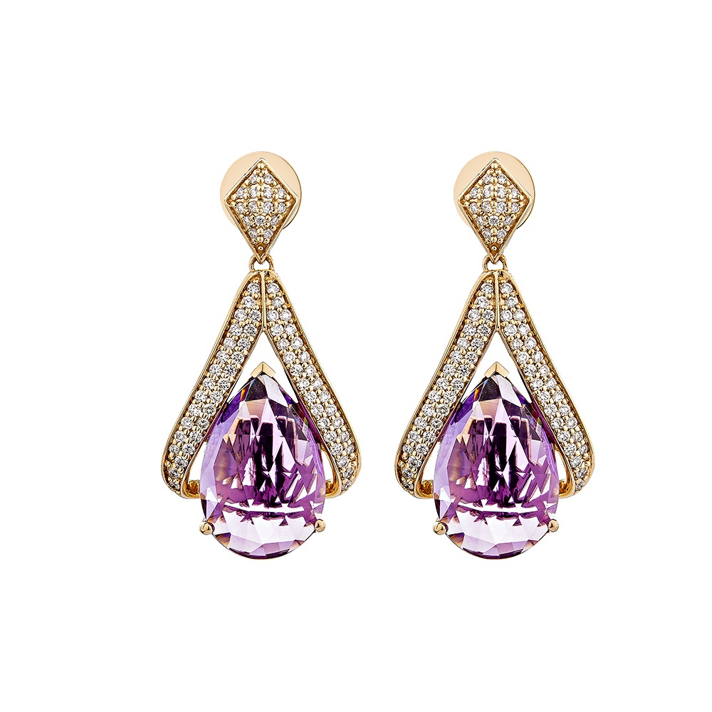 AMETHYST DROP EARRING
