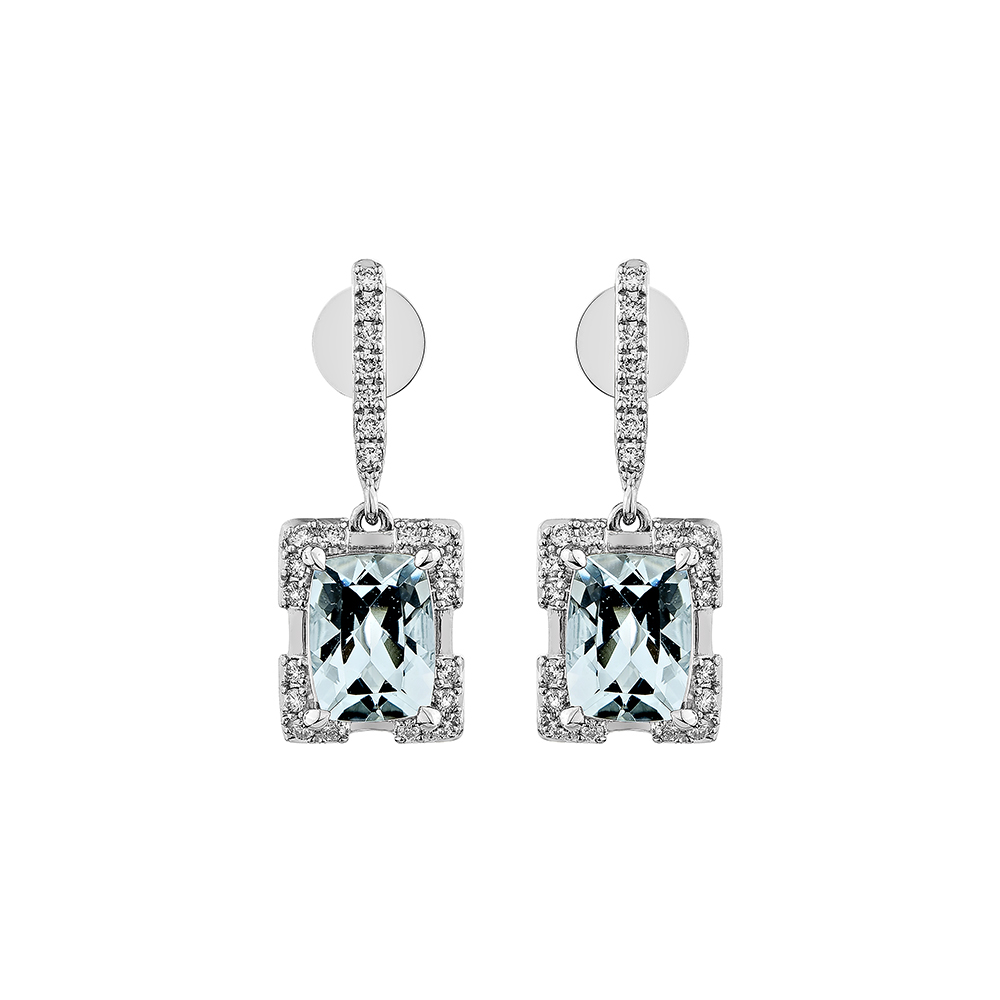 AQUAMARINE DROP EARRING