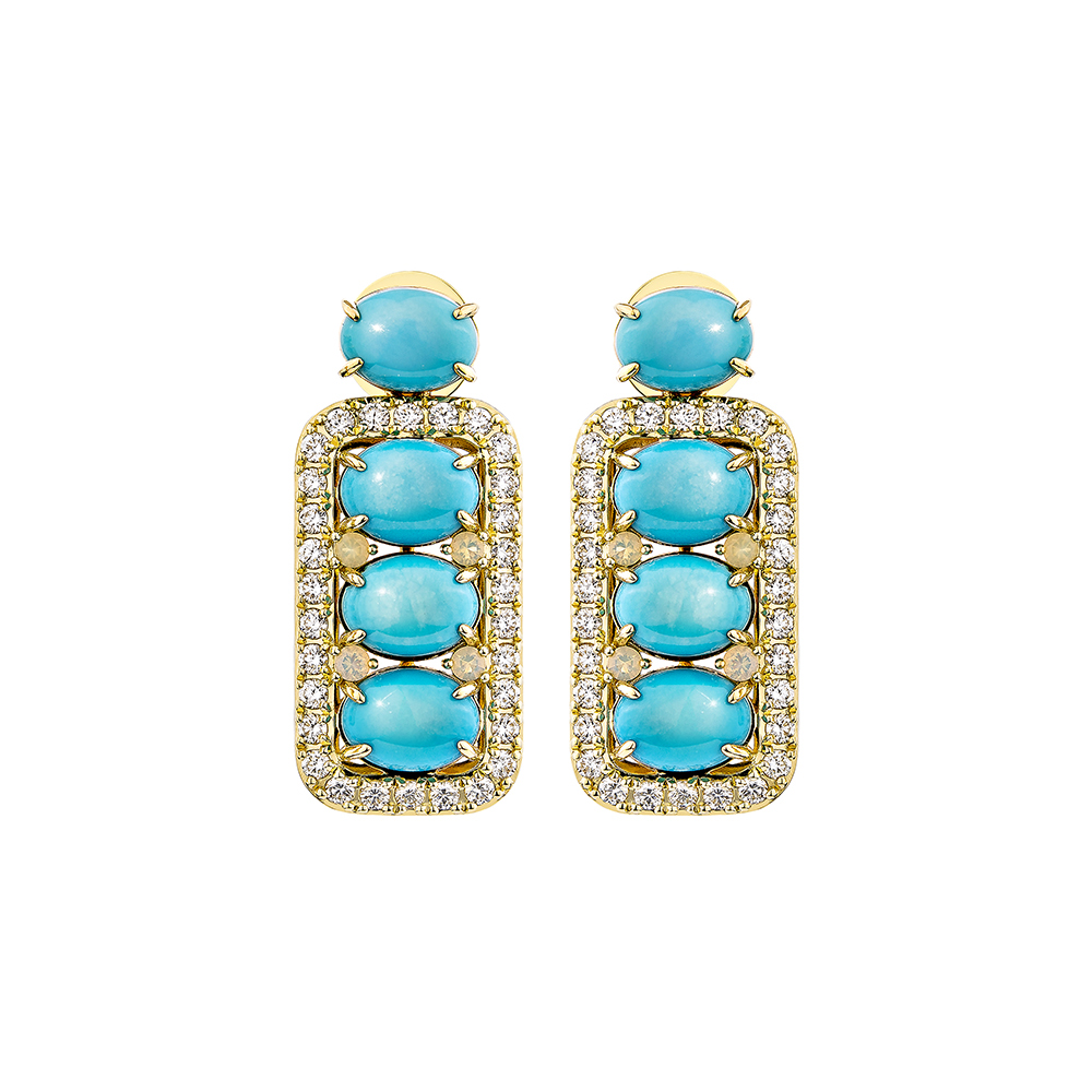 TURQUOISE DROP EARRING
