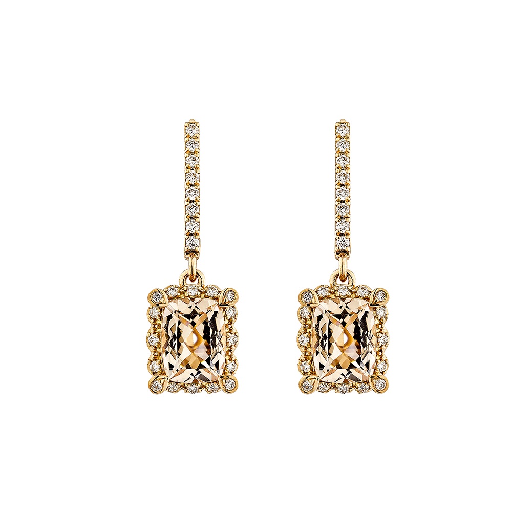 MORGANITE DROP EARRING