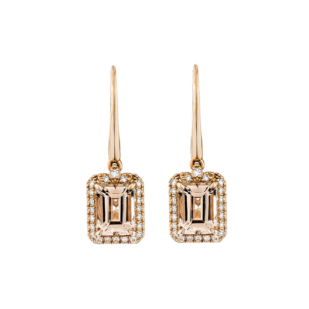 MORGANITE DROP EARRING