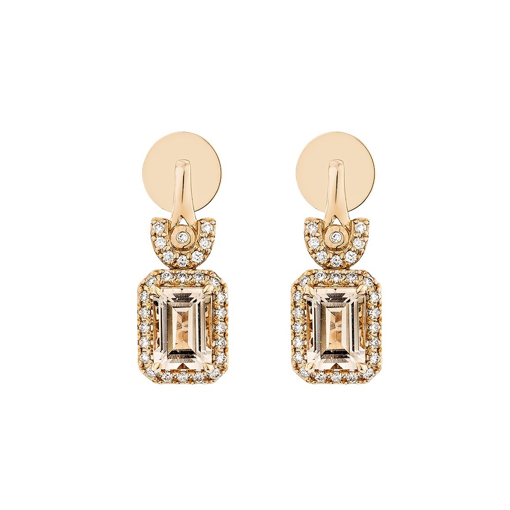 MORGANITE DROP EARRING