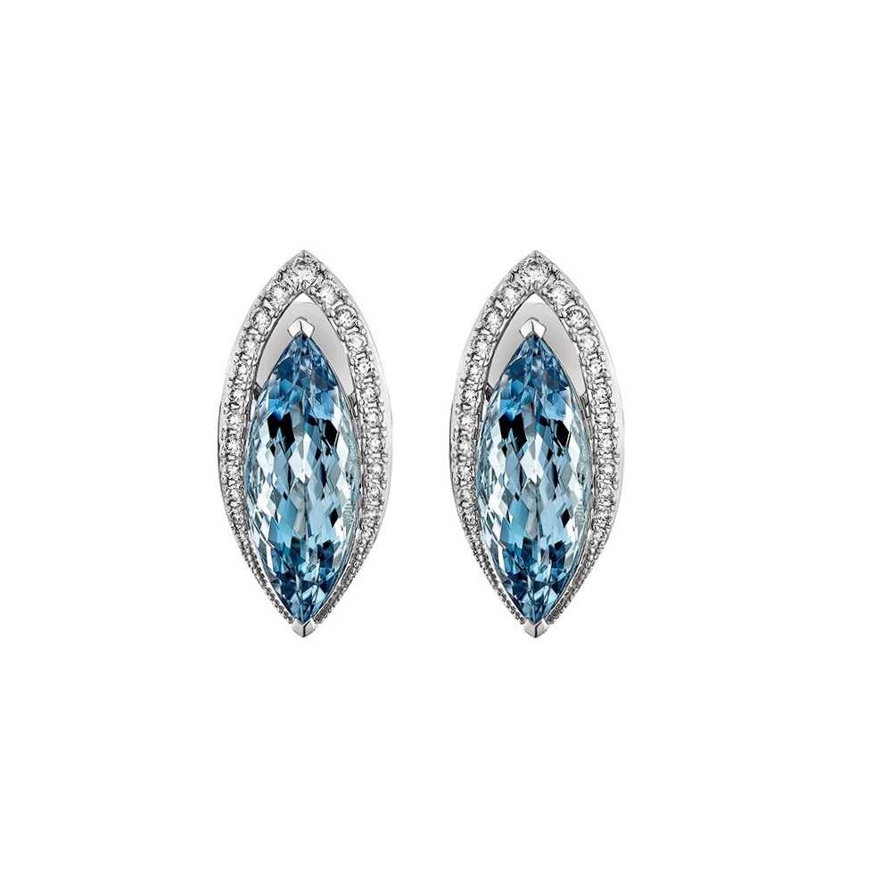 SANTA MARIA AQUAMARINE STUD EARRING