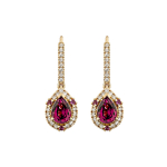RHODOLITE DROP EARRING