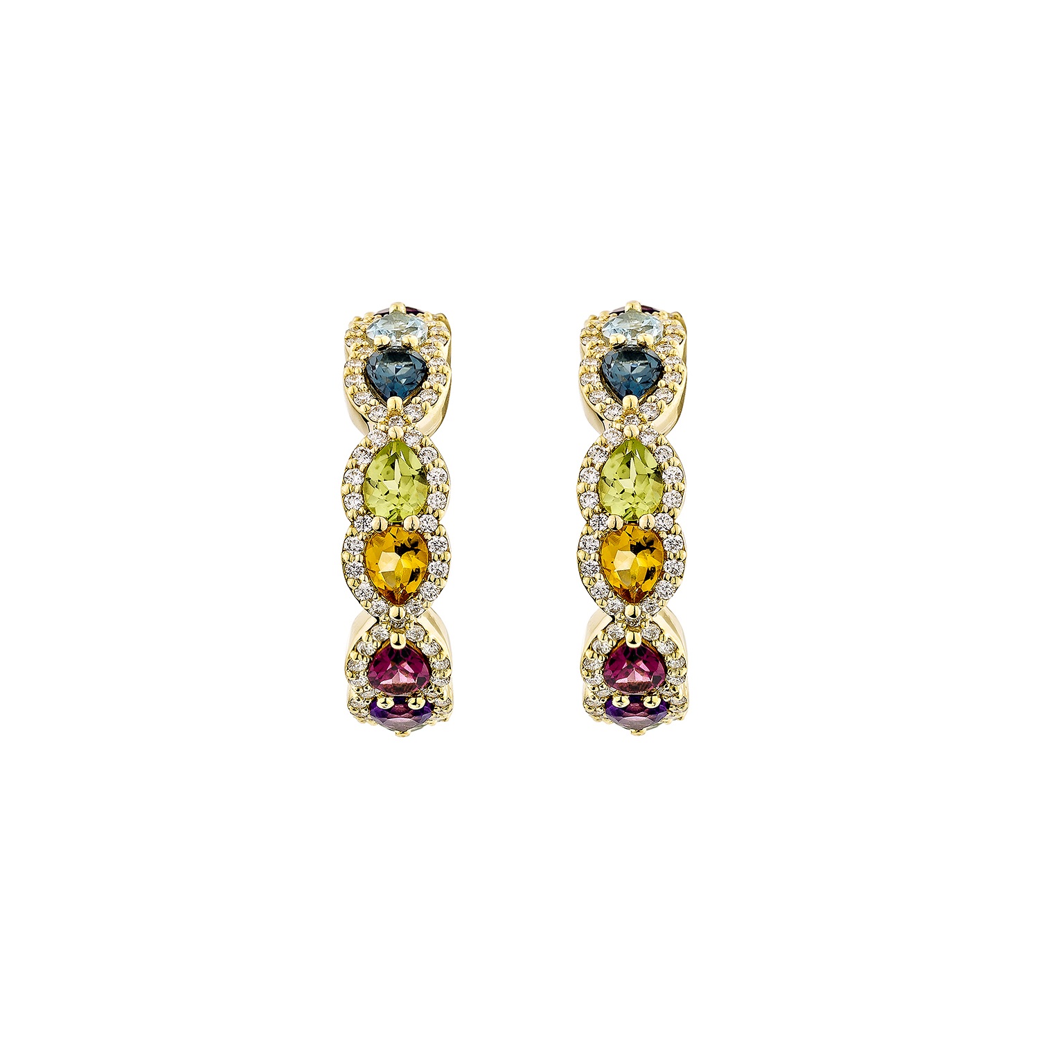 RAINBOW HOOP EARRINGS