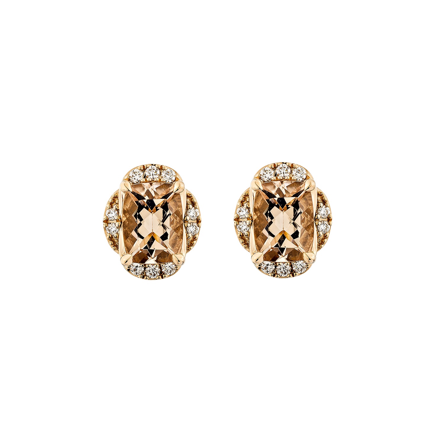 MORGANITE STUD EARRING