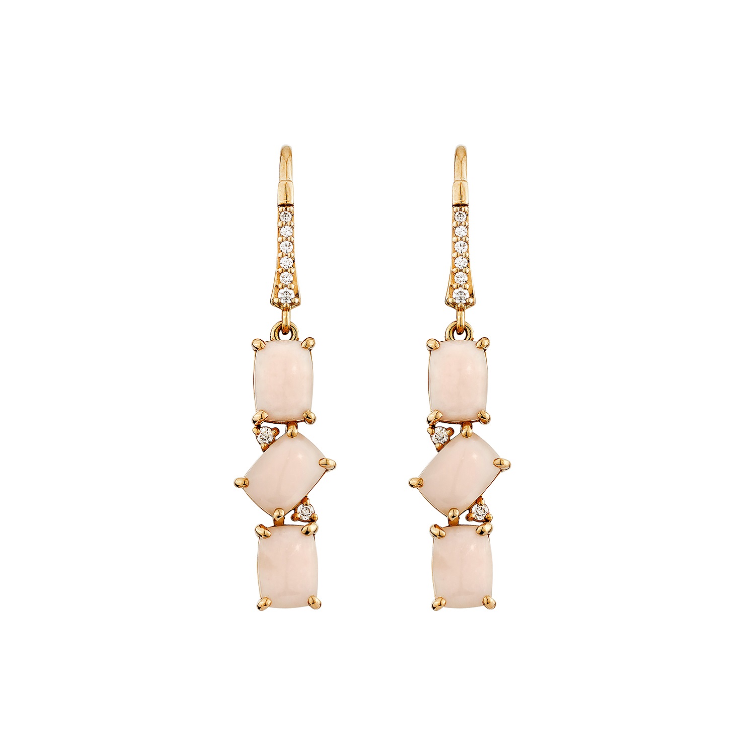 PINK OPAL DROP EARRING
