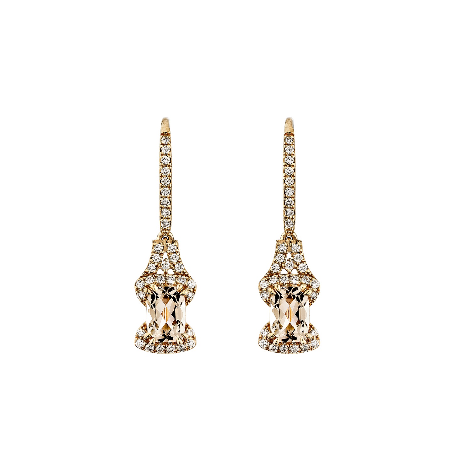 MORGANITE DROP EARRING