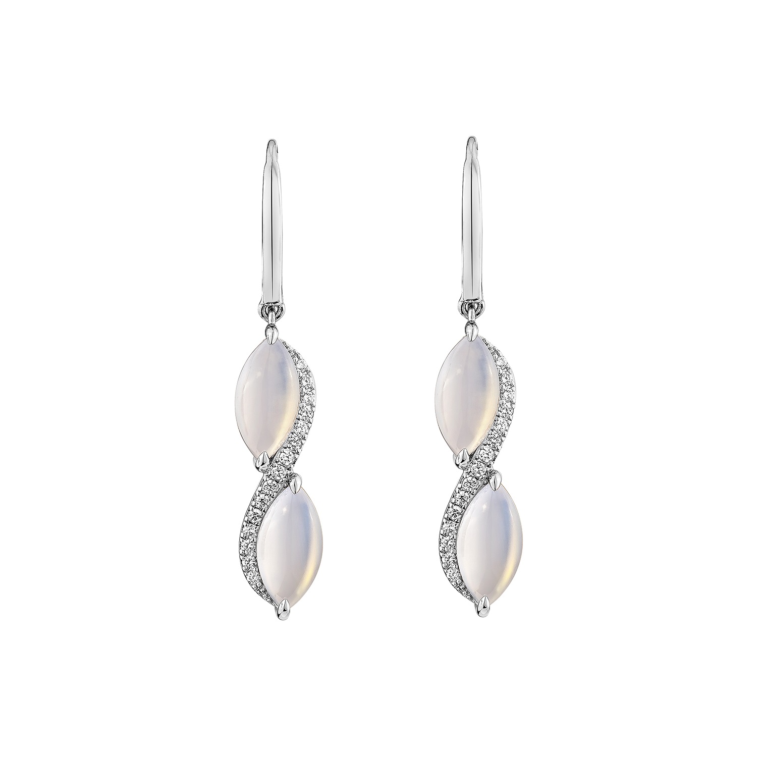 BLUE CHALCEDONY DROP EARRING