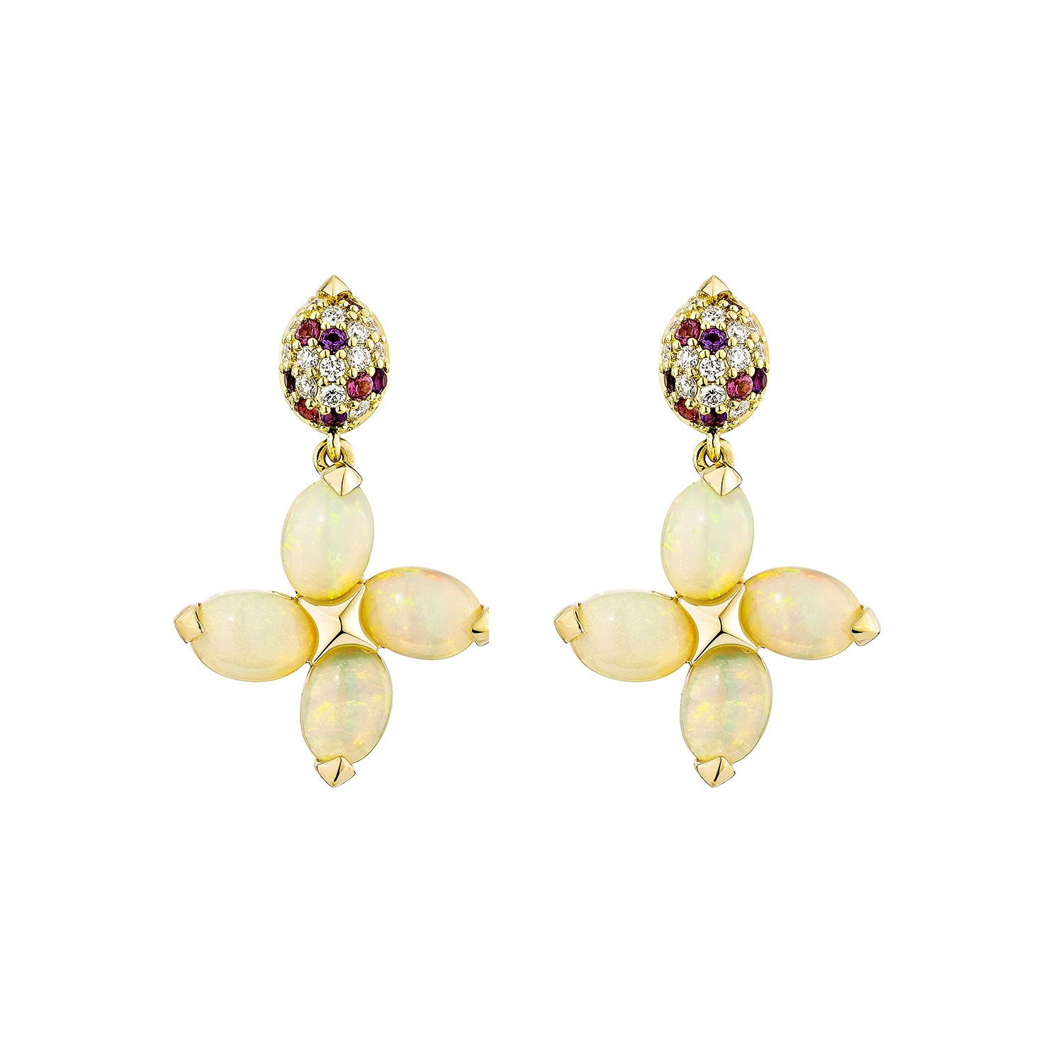 OPAL FLORAL EARRING