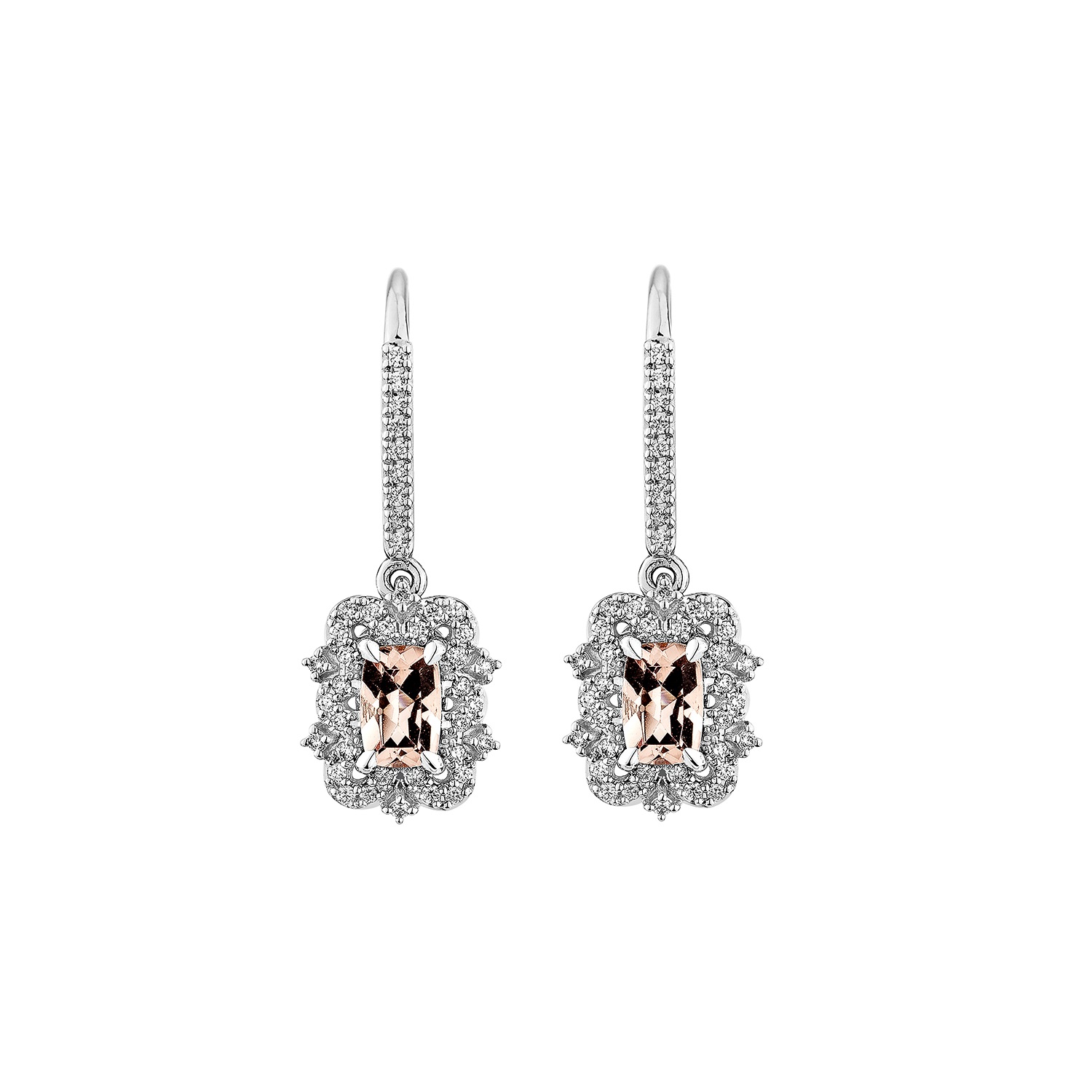 PINK MORGANITE DROP EARRING