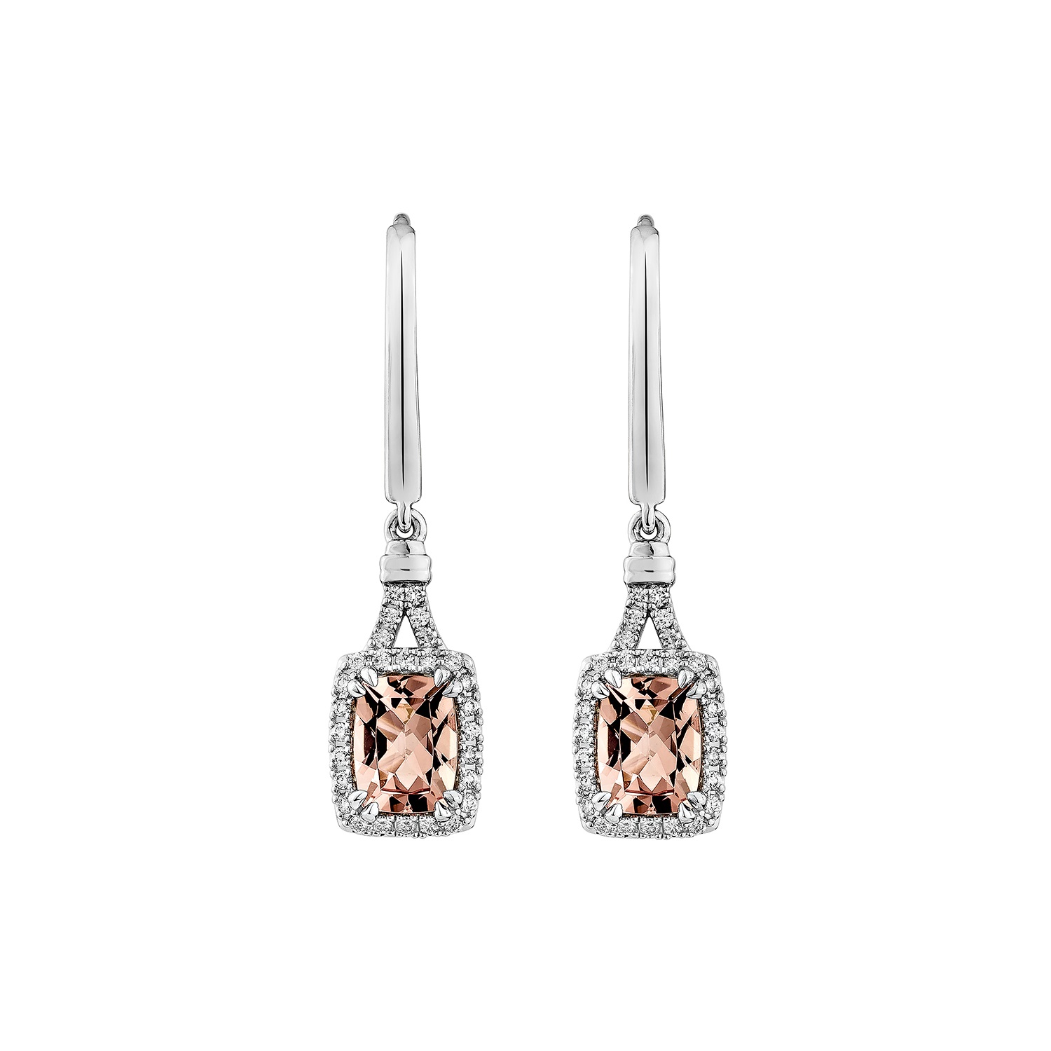 PINK MORGANITE DROP EARRING