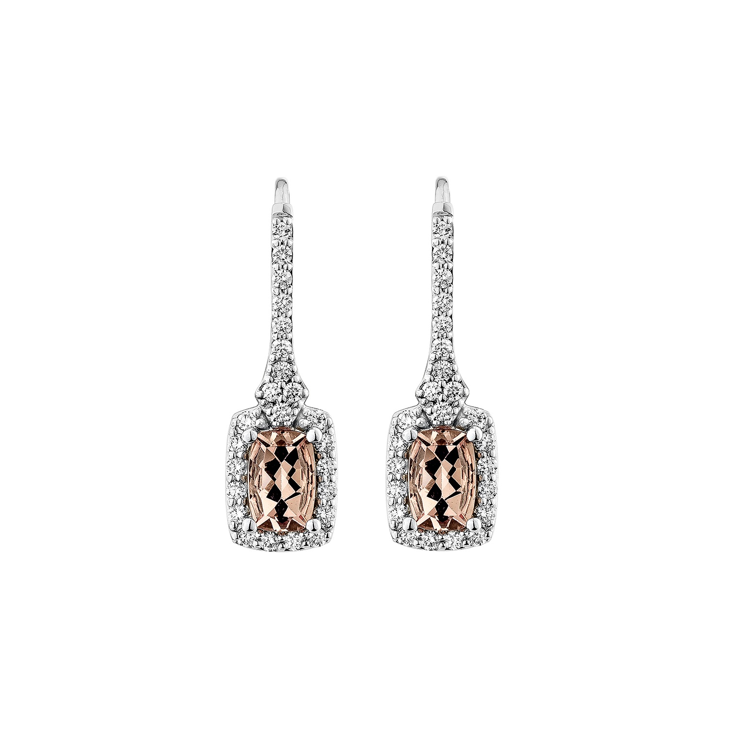 PINK MORGANITE DROP EARRING