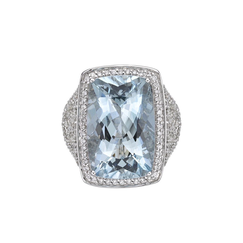 ICE BLUE SANTA MARIA AQUAMARINE RING