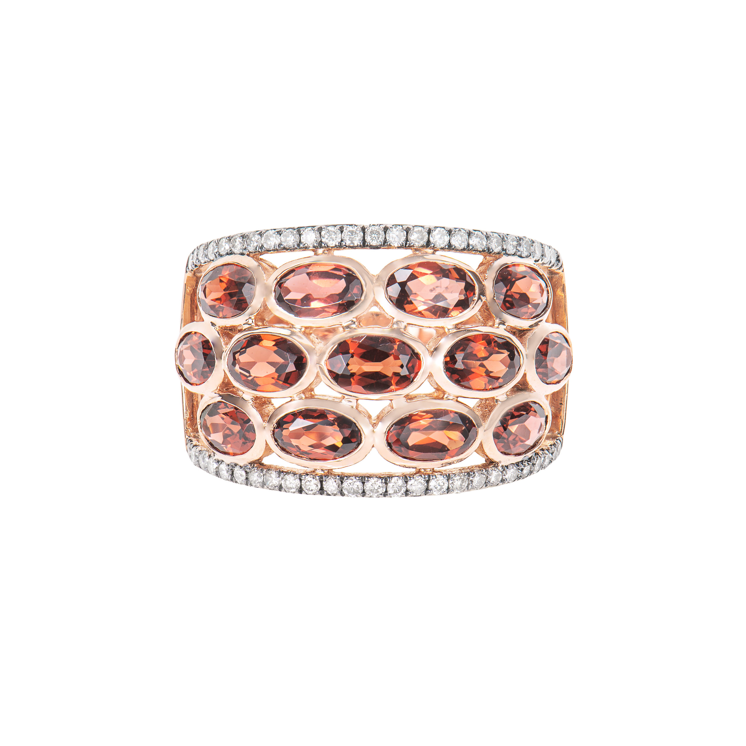 GARNET CLUSTER RING