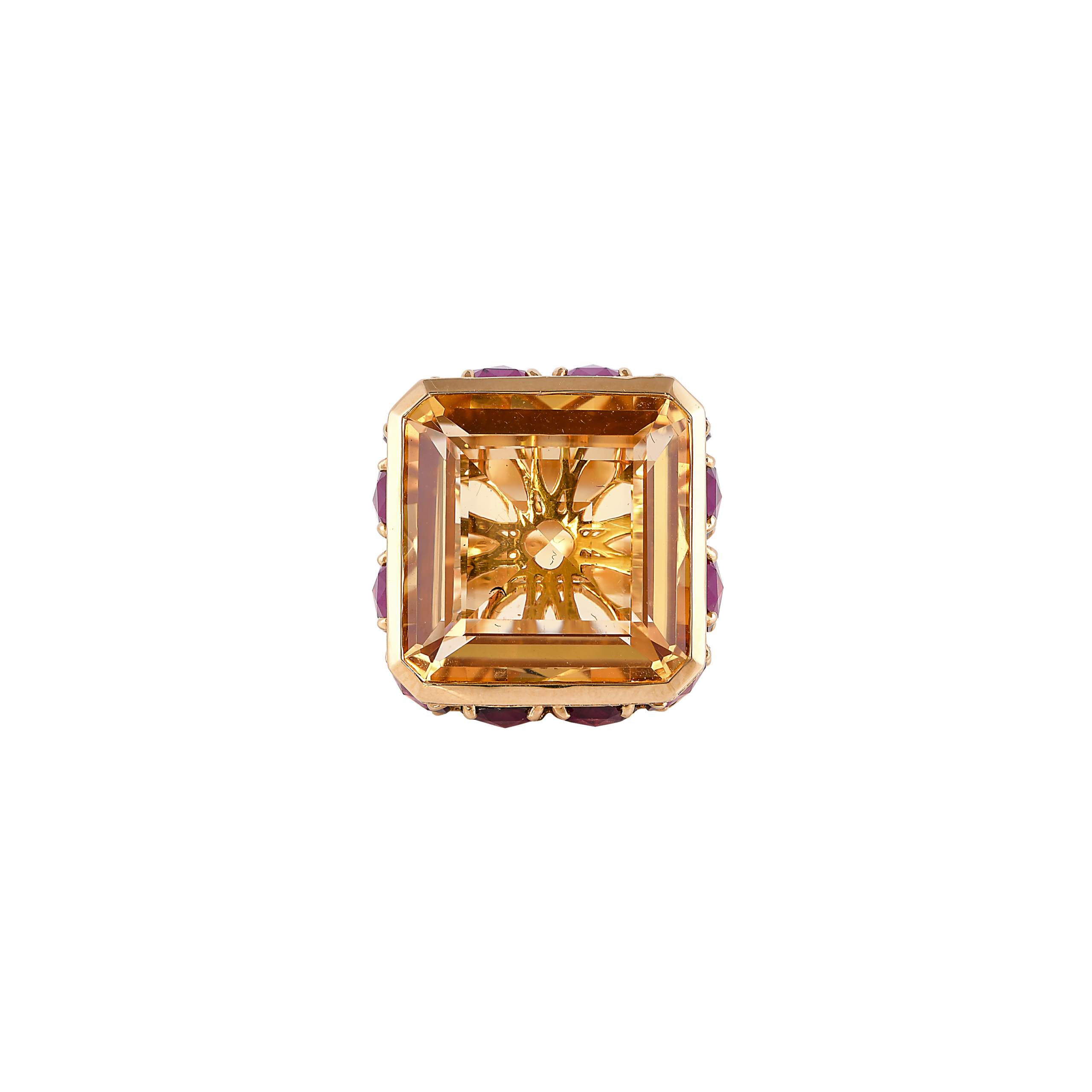 HONEY QUARTZ COCKTAIL RING