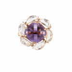 AMETHYST & TOPAZ FLOWER RING