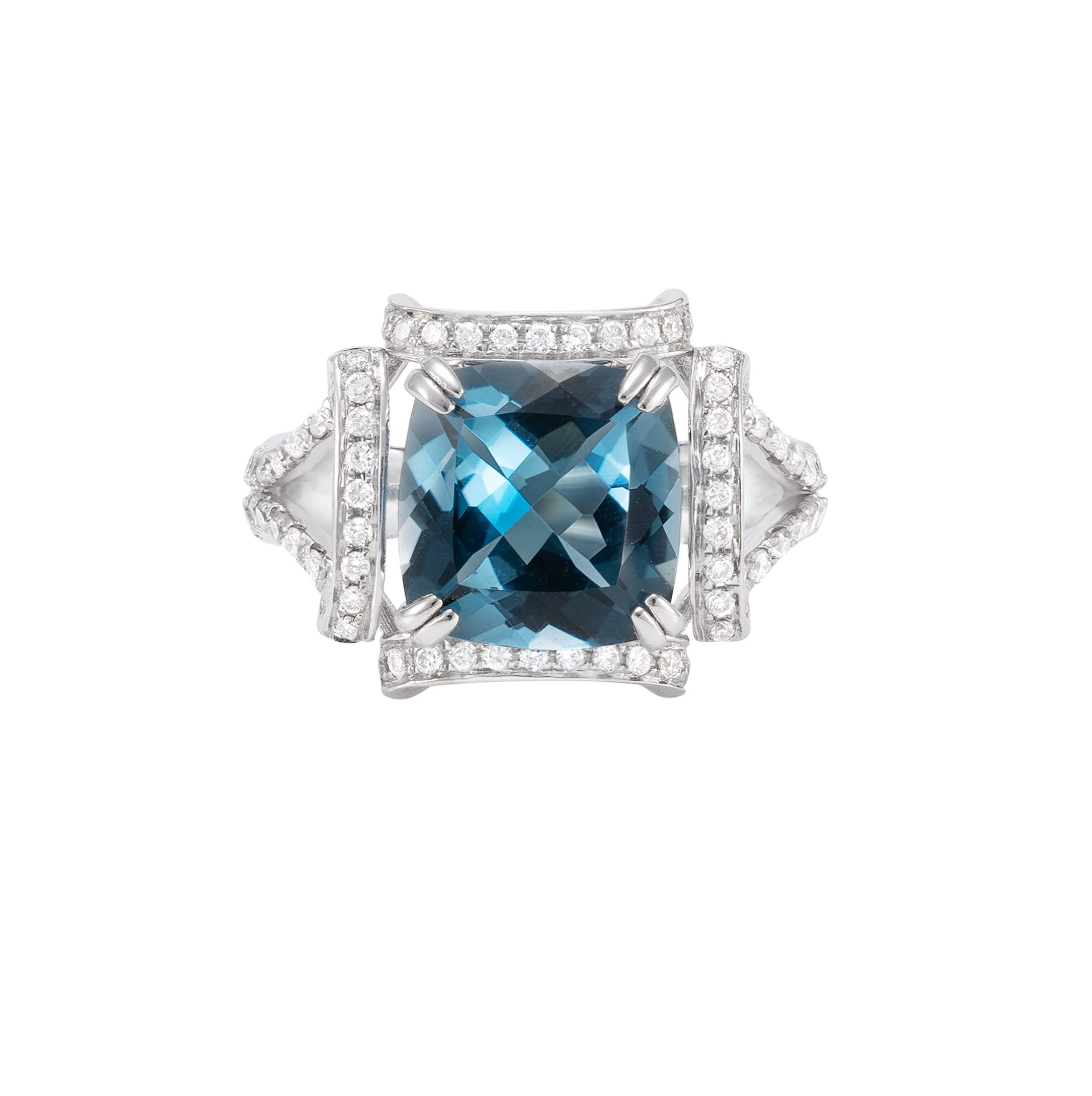 LONDON BLUE TOPAZ COCKTAIL RING