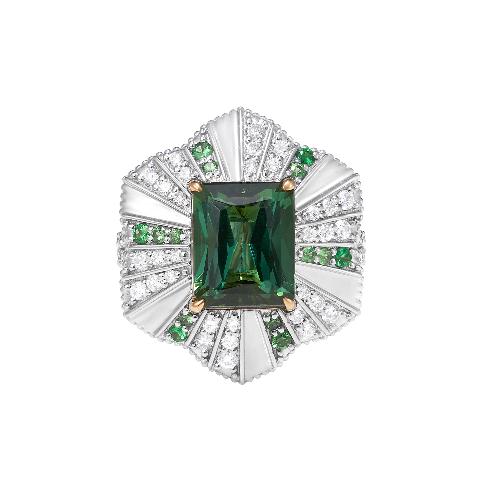 GREEN TOURMALINE COCKTAIL RING
