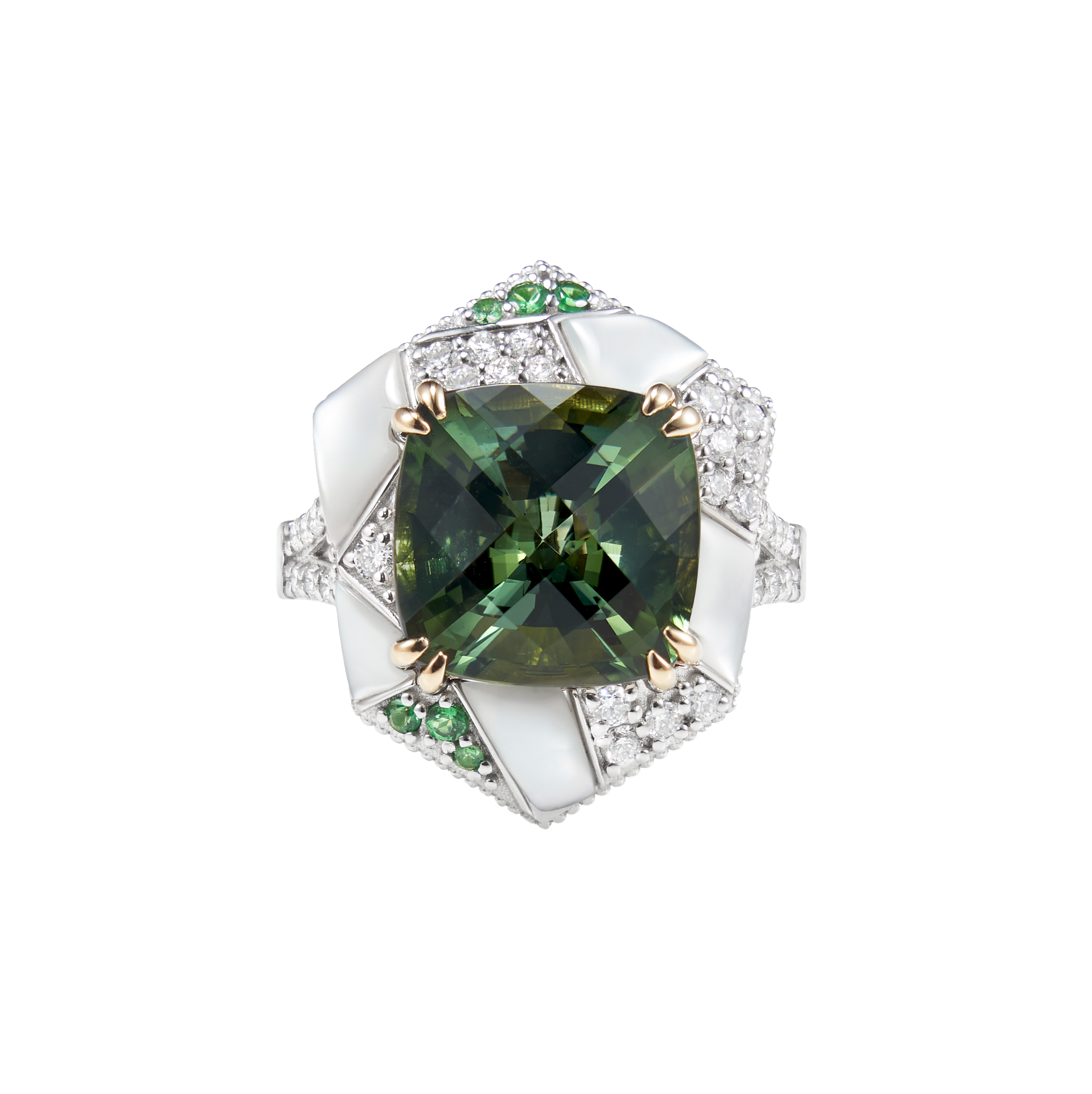 GREEN TOURMALINE COCKTAIL RING