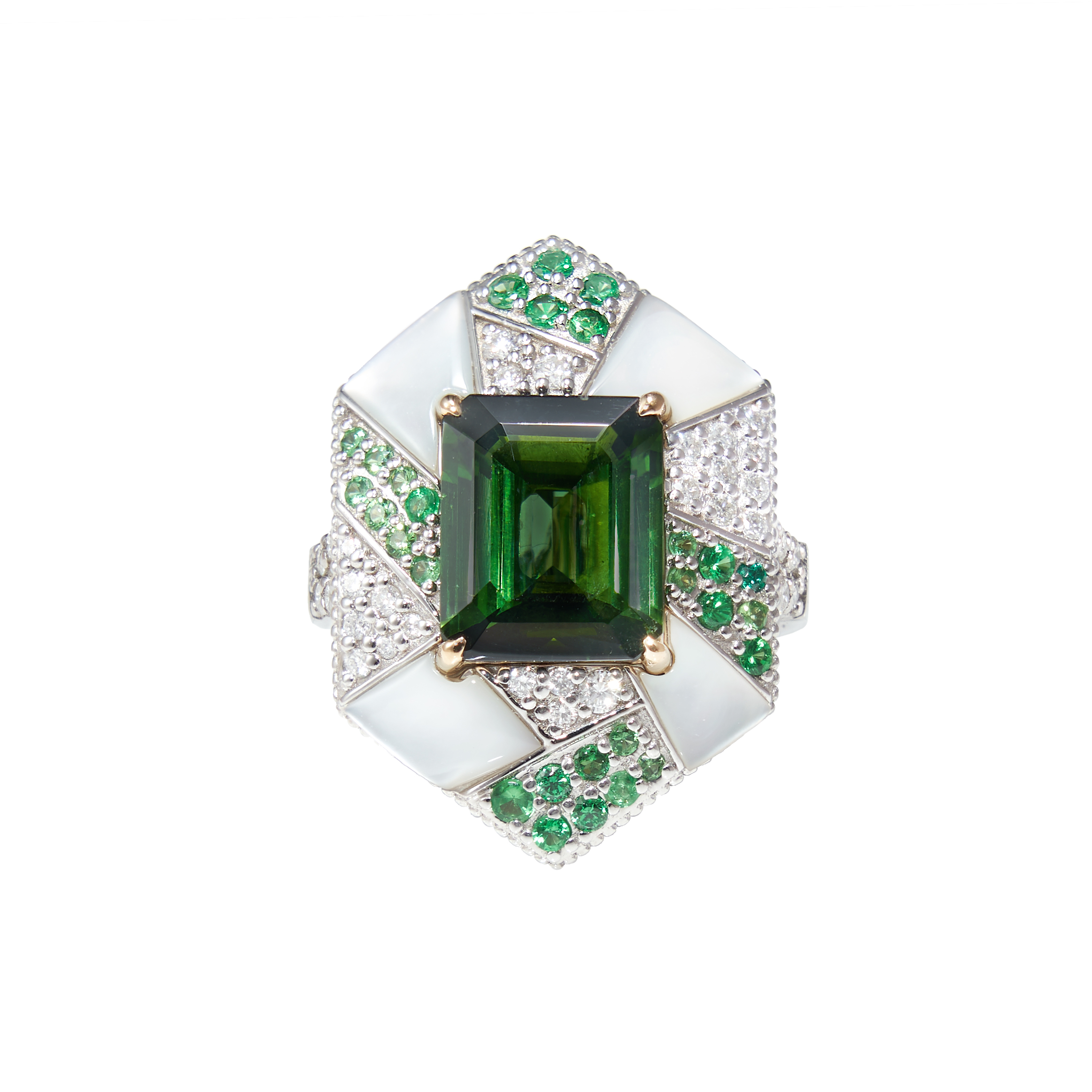 GREEN TOURMALINE COCKTAIL RING