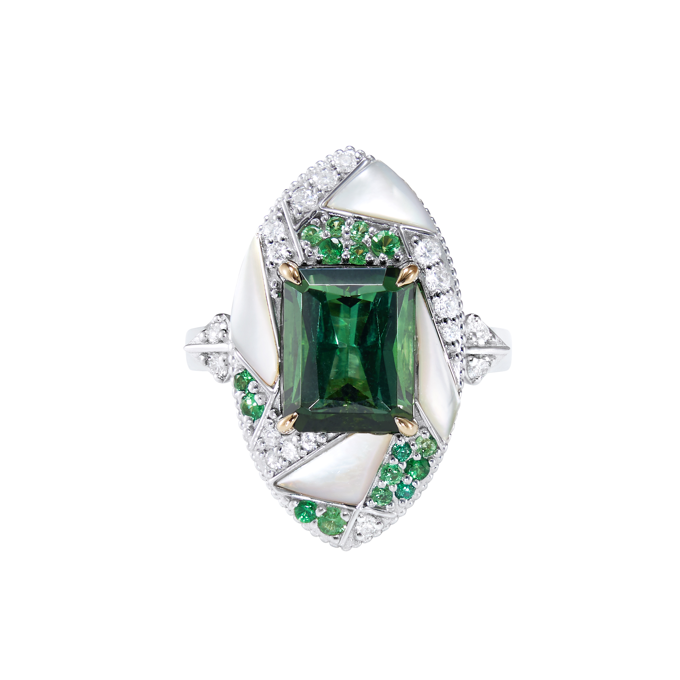 GREEN TOURMALINE COCKTAIL RING
