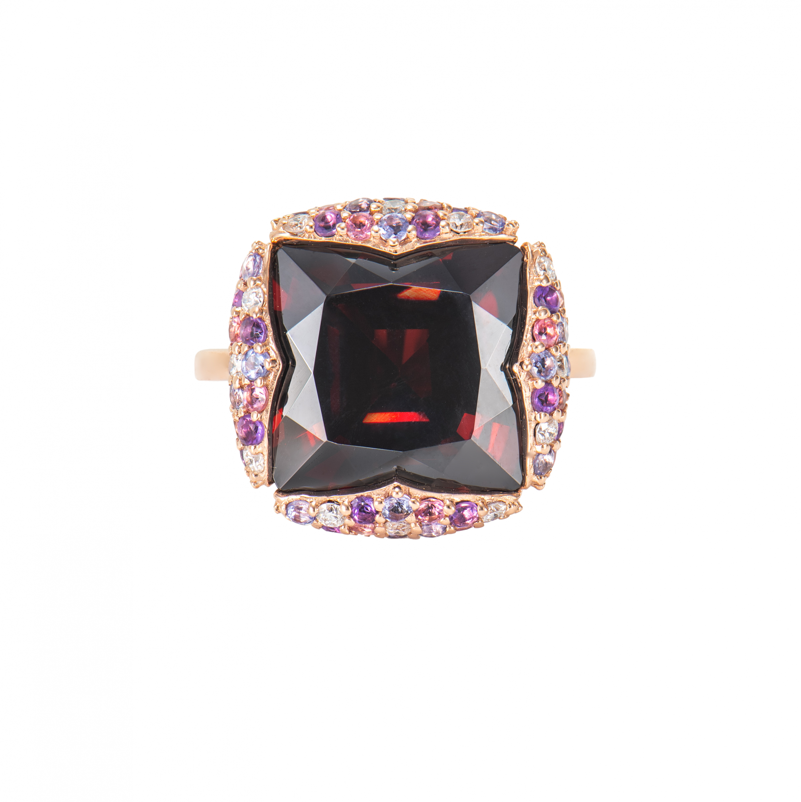 RED GARNET COCKTAIL RING